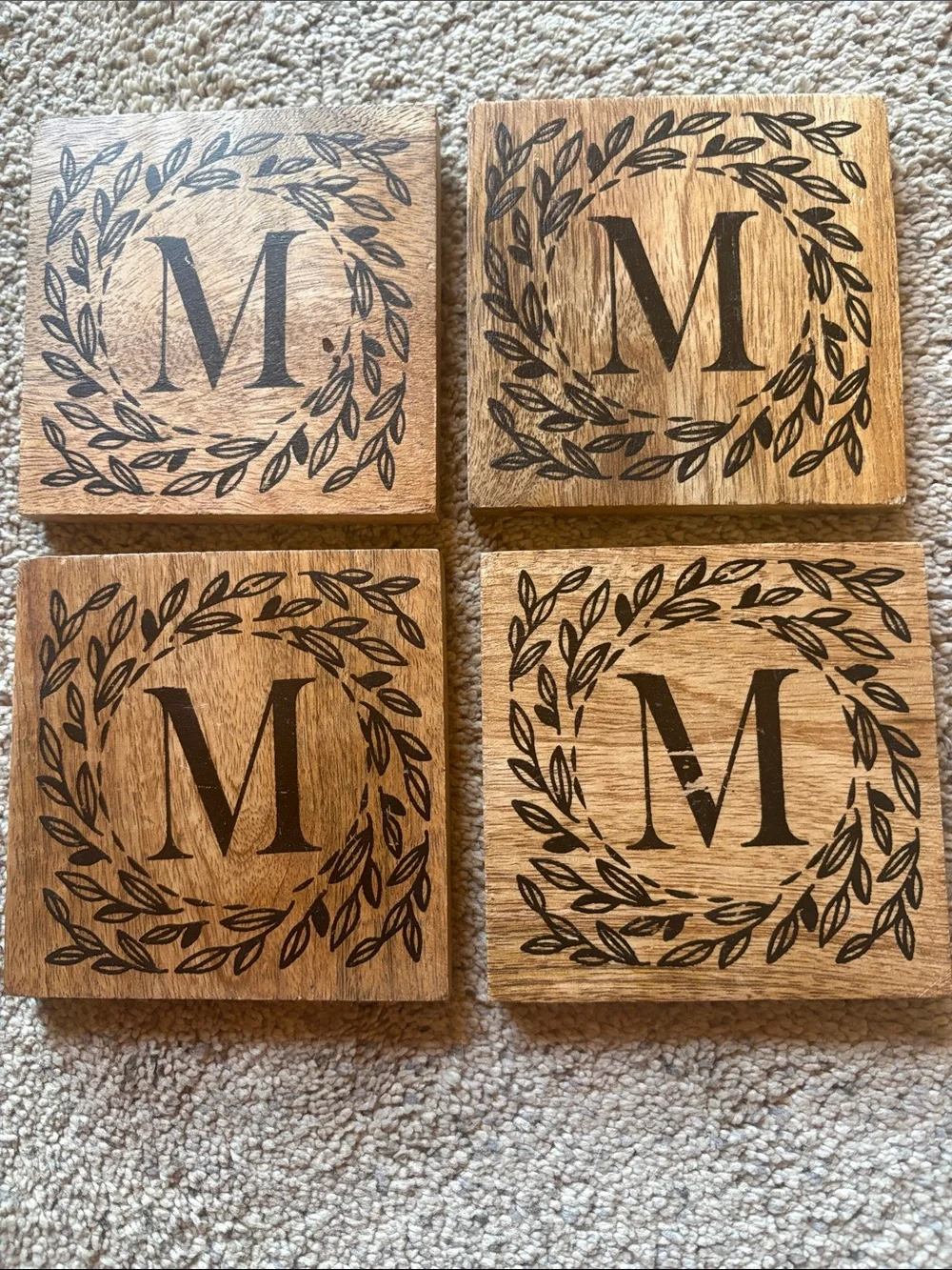 Monogrammed coasters